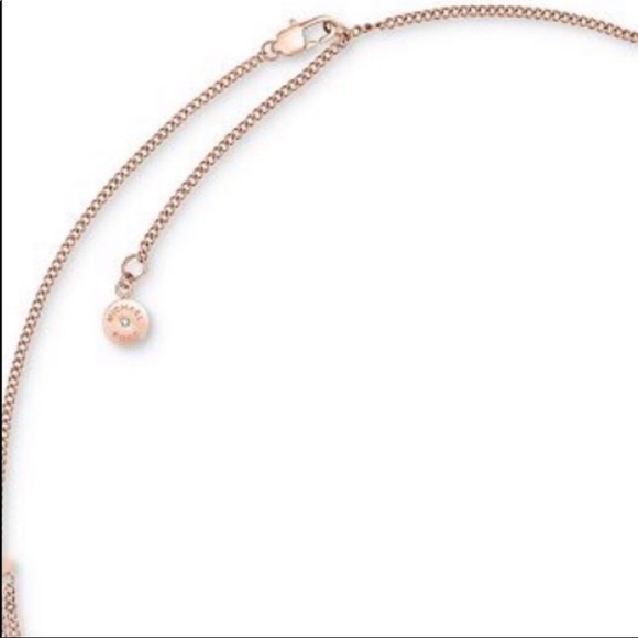 NWT MICHAEL KORS FULL BLOOM NECKLACE/HOOP EARRINGS - Picture 5 of 7